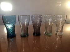 5 Grands verres Coca-Cola, McDonald's différentes années (bleu/2018-gris/2023...