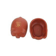  Mini cocotte en terre cuite en forme de cochon avec couvercle - Marmite