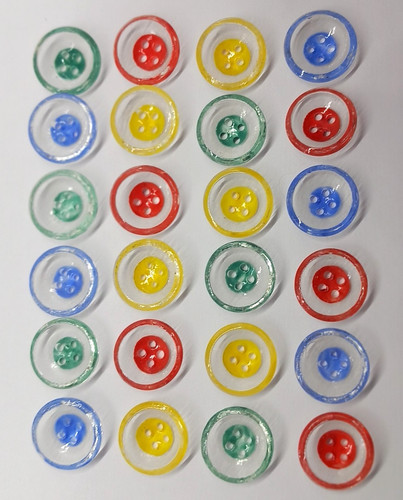 Lot boutons en verre - lot, 24