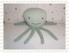 ㊴ - Doudou Peluche Pieuvre Poulpe Vert Clair Maille Tricotée Sostrène Grene