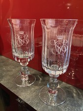 2 Verres Champagne Cristal