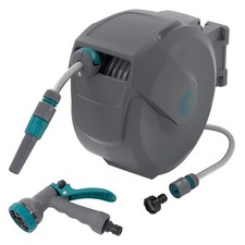 Enrouleur automatique de tuyau d'eau 15 m montage mural dévidoir pivotant 180°