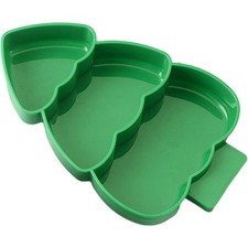  Assiette à collation divisée en forme d'arbre de noël, assiette de service de