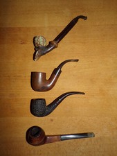 Lot de 4 pipes en bois résine