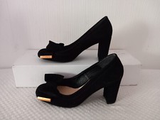 Escarpins daim noir P/37 "TEXTO"