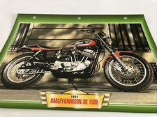 Harley Davidson XR1000 1984 1000 XR fiche carte moto passion collection Atlas