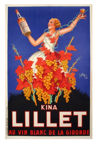 Affiche ancienne kina lillet - kina,