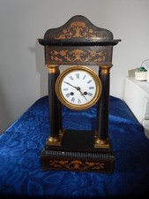  ANCIENNE PENDULE PORTIQUE