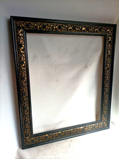 Rare cadre laqué noir et or