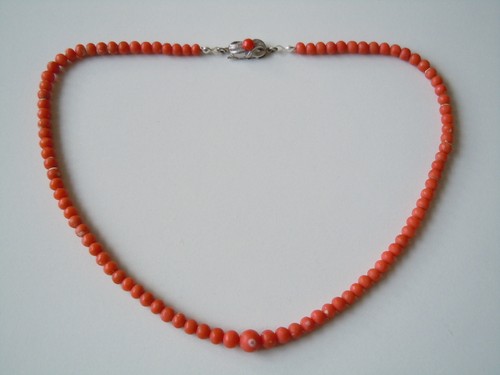 Collier corail boule 333 8k - corail,