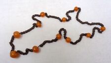 Collier sautoir ancien en métal et bakelite - ART DECO 1930's Vintage