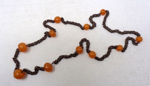 Collier sautoir ancien - , en