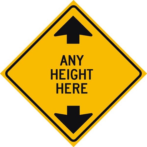 Custom clearance height sign - clearance,
