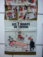 RARE FOULARD EN TISSU  LES 7