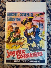 Affiche 1962 JOYEUX CORSAIRES 35x55 ABBOTT & COSTELLO MEET CAPTAIN KIDD Poster