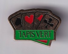 RARE PINS PIN'S .. JEU GAMES CARTES CARDS BRIDGE POKER AS TAPIS VERT FDJ OR ~EW