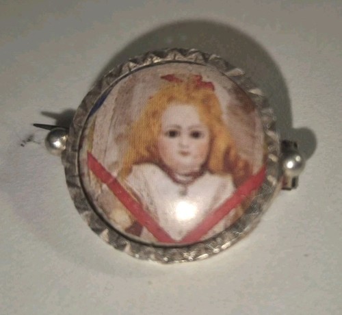 Broche ancienne miniature pour