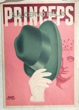 Affiche originale ancienne Chapeaux PRINCEPS S.A. CERVO Italia /RS65