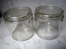 2 bocaux VERRE PYREX Bté SGDG 75 cl avec couvercle à poser