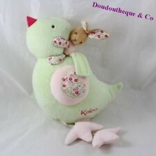 Peluche musicale oiseau KALOO Liberty lapin poule verte 26 cm (MO4050)