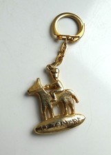 Ancien porte cle métal doré