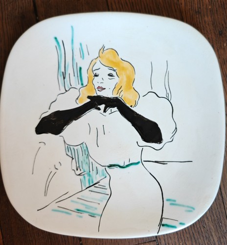 Assiette faïence vintage art