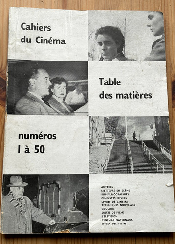 Cahiers cinema table des - cahiers,