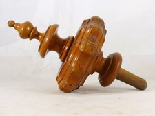 French Antique Architectural Turned Carved Wood Stairwell Finial Staircase #3