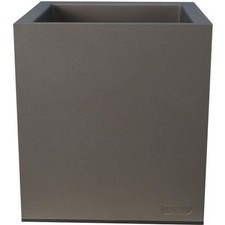 Bac a fleurs RIVIERA Granit - 39,5x39,5x44,5 cm - Gris - Avec réserve d'eau -...