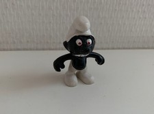 Schleich Schtroumpf Noir Yeux Rouges En Colère Rare Vintage 80