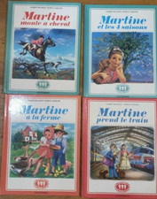 Lot de 4 MARTINE Livres enfant Anciens/MARLIER:4 Saisons, Cheval, Train, Ferme
