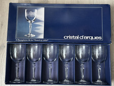 Lot 6 verre Cristal d'Arques