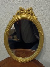 miroir ancien doré de Style Baroque Vintage H 31 Cm Idéal 