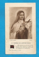 IMAGE PIEUSE RELIQUE SAINTE  THERESE DE L ENFANT JESUS  CARMES DE  LISIEUX