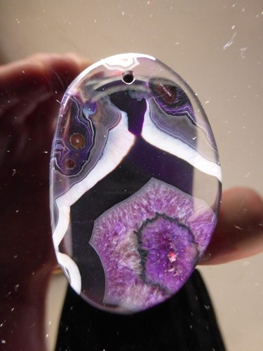 Pendentif ovale agate - pendentif,
