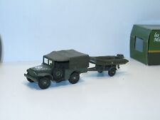 SOLIDO camion militaire DODGE 4X4 avec une remorque bateau zodiac