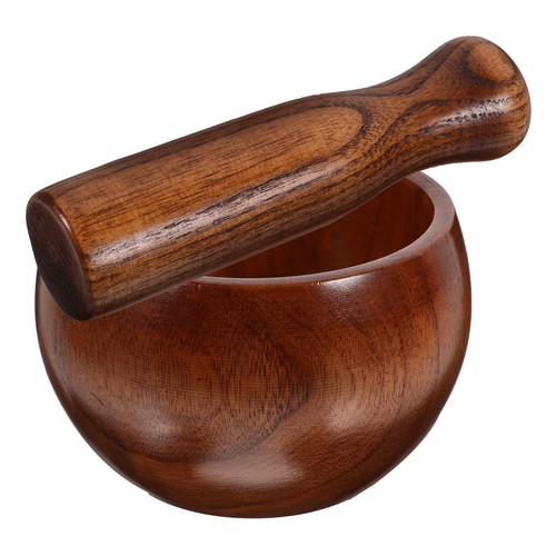 Ensemble mortier en bois - de,