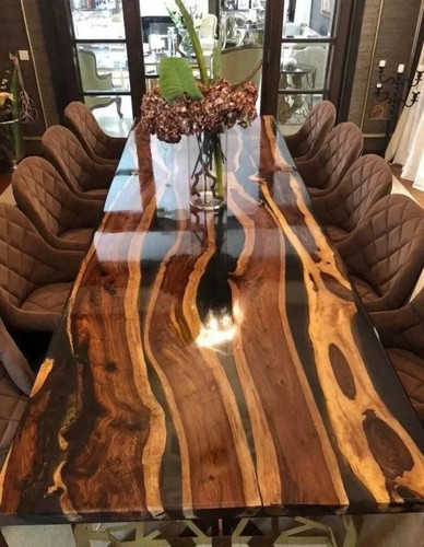 Black epoxy live edge wood - black,