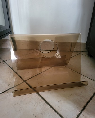 Porte revue plexiglas fumé - porte,