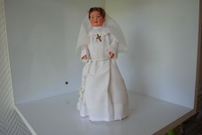 (N°10) ANCIENNE POUPEE PETITCOLLIN COMMUNIANTE BOITE A DRAGEES