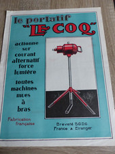 Catalogue, Brochure, Prospectus  Tracteurs Agricole - Moteur  COQ  Portatif