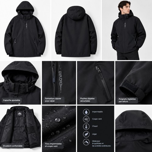 Explore veste homme noir - homme,