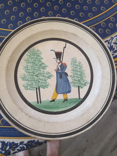 Assiette faïence ancienne - faïence,