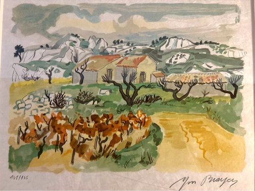 Lithographie signée yves - lithographie,