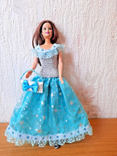 Robe du soir turquoise et