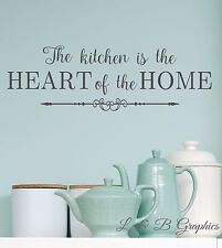 The Kitchen is the Heart of the Home #2-Vinyl Wall Decal- Kitchen Decor