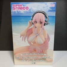 New Super Sonico Noodle Stopper Figure White Bikini ver