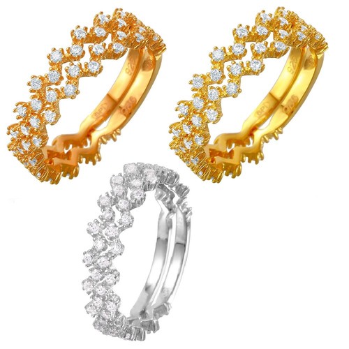 Bague empilable zig zag - empilable, en