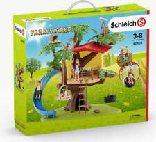 Schleich Farm World Cabane aventure dans les arbres 42408 tobbogan + balançoire