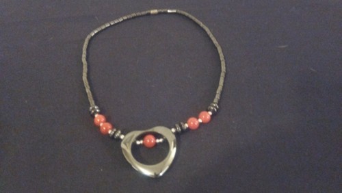 Collier perles hématite - collier, en